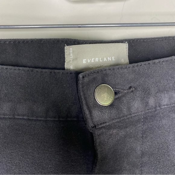 Everlane Organic Cotton Straight Leg High Waisted Pants Black Size 6 - Picture 3 of 11